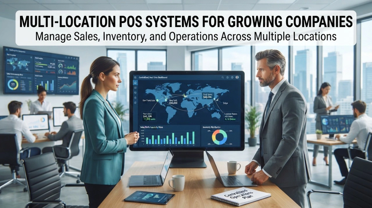 Discover how multi-location POS systems for growing companies manage sales, inventory, employees, reporting, and operations across multiple business locations.